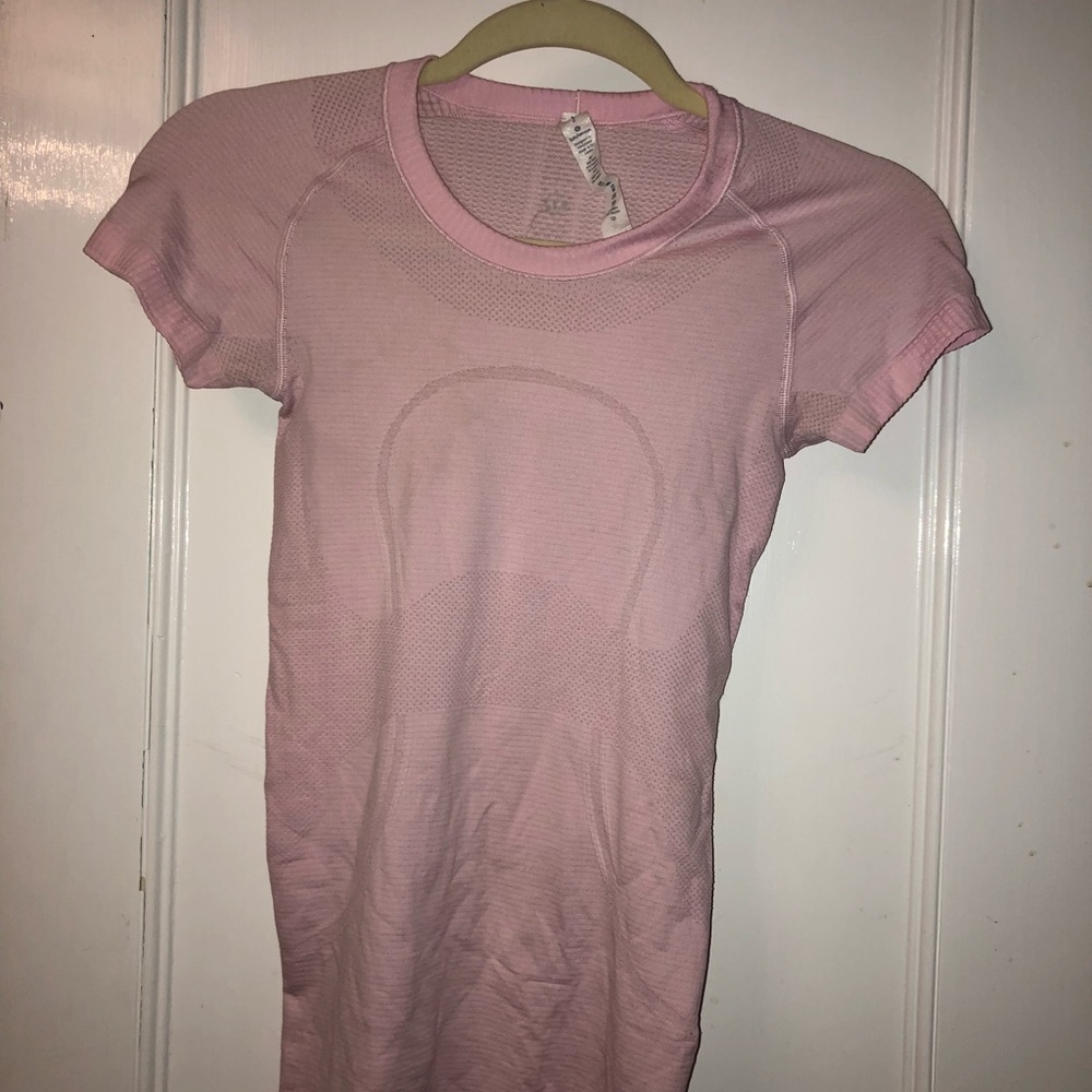 Pink Lulu Lemon top.